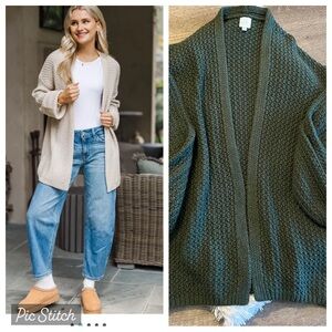 Shop The Mint Chunky Cardigan Sweater - size XL